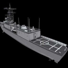 Modelo 3d del buque de guerra de la Armada