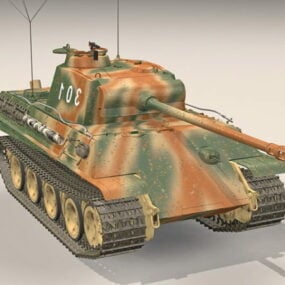 Model 3d Tank Panther Jerman Nazi