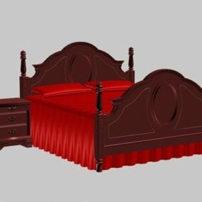 Nuovo modello 3d del letto classico