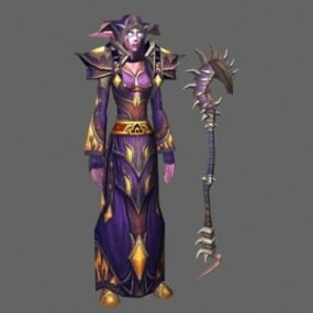 Night Elf Female – Wow Character 3d-modell