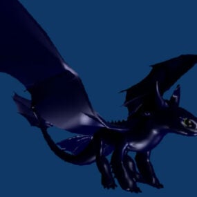 ตัวละคร Night Fury Dragon โมเดล 3 มิติ