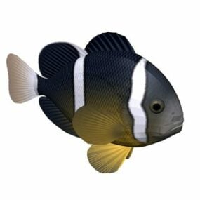 동물 녹색 물고기 3d 모델