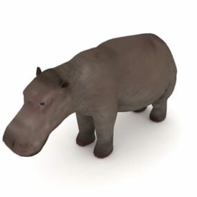 Nilpferd-Tier-3D-Modell