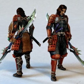 Ninja-Samurai-Krieger 3D-Modell