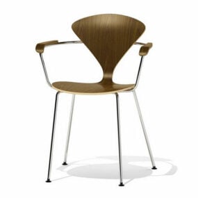 Furniture Norman Cherner Armchair Metal Base 3d model