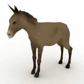 North American Donkey Animal 3d model