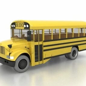 3д модель североамериканского школьного автобуса