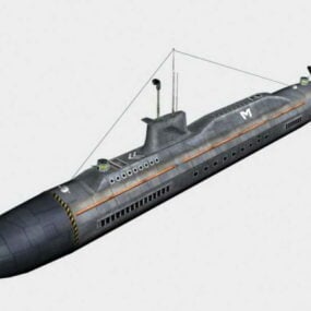 Nucleaire onderzeeër 3D-model