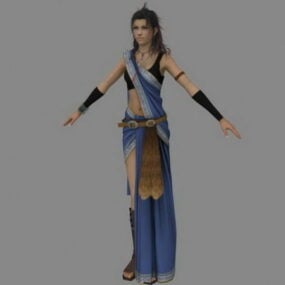 Oerba Yun Fang nel modello 3D di Final Fantasy Xiii
