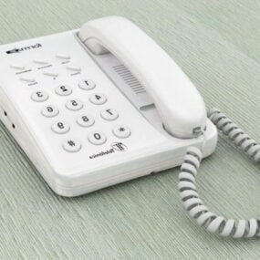 Modelo 3d de telefone de mesa de escritório