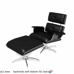 Office Character Lounge Chair And Ottoman 3d model