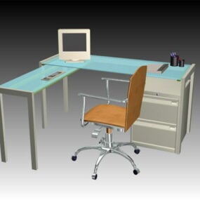 Jednostki stacji roboczych komputerów biurowych Model 3D
