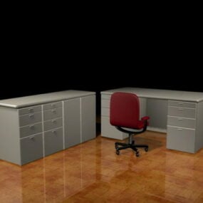 Office Desk Cabinets 3d model