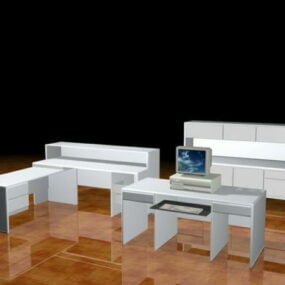 مدل سه بعدی مجموعه میز اداری