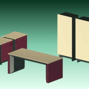 Modelo 3D de coleção de móveis de escritório