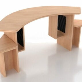 Furniture Office Reception Desk 3d model