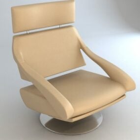 Mobili per sedia direzionale in pelle per ufficio modello 3d