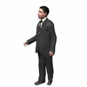 Karakter Office Man Berdiri model 3d