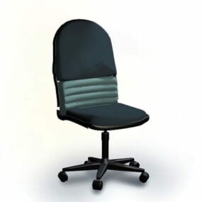 사무실 회전 의자 – 블루 3d 모델