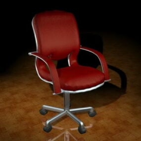 アーム付きオフィス回転椅子3Dモデル