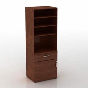 Furniture Office Wood Filing Cabinet 3d model