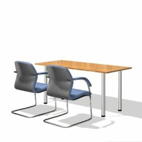 Krzesła do biurowego stołu roboczego Model 3D