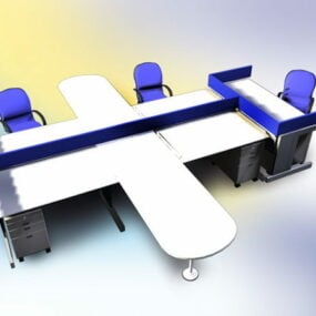 Office Workstation Partitions 3D-malli