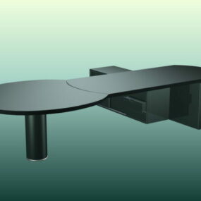 דגם תלת מימד של שולחן עבודה משרדי