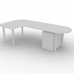 Furniture Office Workstation Table And Cabinet 3d model