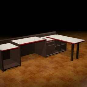 Office Workstation Units 3d model