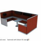 Office Furniture Workstation With Partition Wall