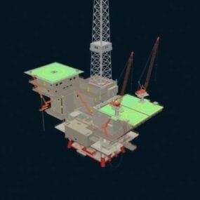 Offshore Floating Drilling 3d-modell
