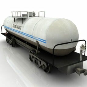 Modello 3d del treno del serbatoio dell'olio