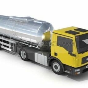 तेल टैंक ट्रक वाहन 3डी मॉडल