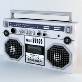 Gammel Boombox Low Poly 3d-modell