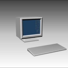 Altes CRT-Computermonitor-3D-Modell