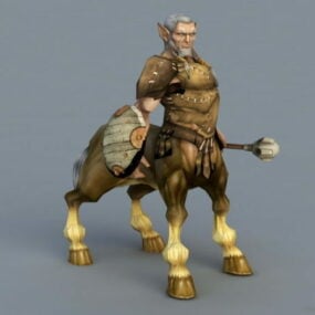 3d-модель персонажа старого воїна-кентавра