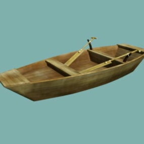 3д модель старой деревянной лодки