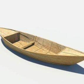 Viejo barco de madera modelo 3d