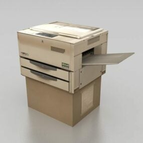 Vecchia macchina fotocopiatrice modello 3d