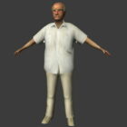 Old Man Posture Character