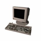 Viejo monitor y teclado