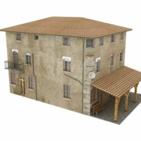 3d модель старого житлового будинку