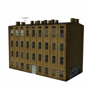 Gamle boligbygg 3d-modell