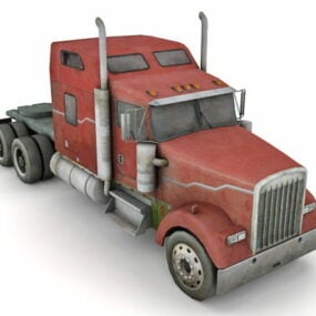 Oud semi-vrachtwagen 3D-model