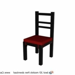 Old Wooden Chair Furniture 3d model
