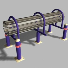 Older Adults Playground Equipment 3d model