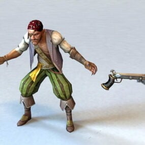 Pirate borgne modèle 3D