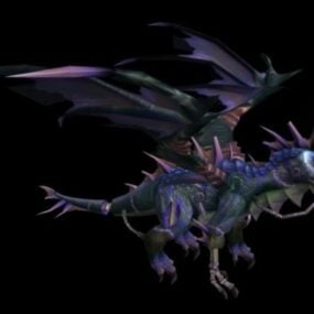 Onyxia Dragon Rig Karakteri 3d modeli