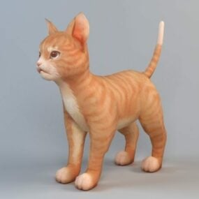 Помаранчевий смугастий кіт 3d модель